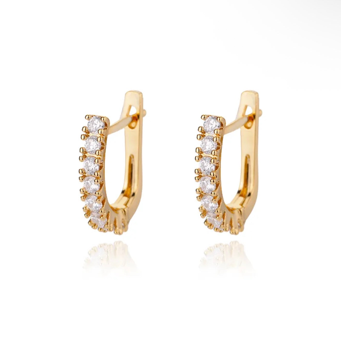 Diamond Pavé Huggie Hoops